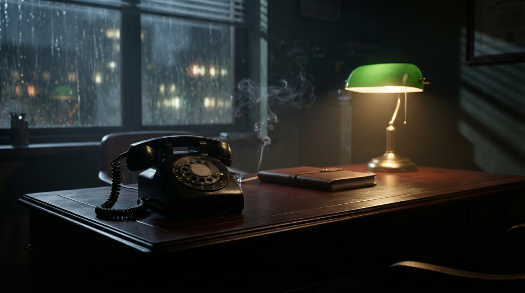 Vintage telephone for calling the boss